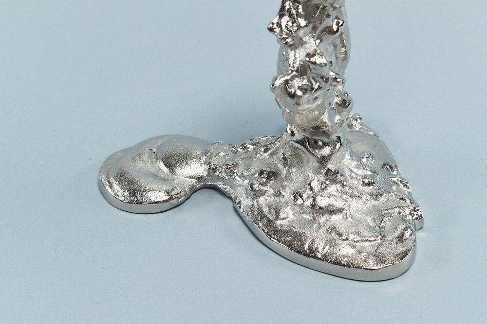 Pols Potten Drip lysestage, L - sølvfarvet - Bahne